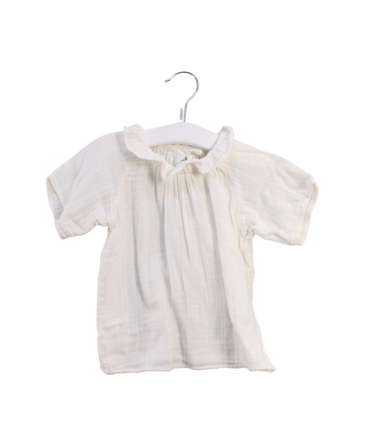 A White Short Sleeve Tops from Petit Bateau in size 18-24M for girl. (Front View)