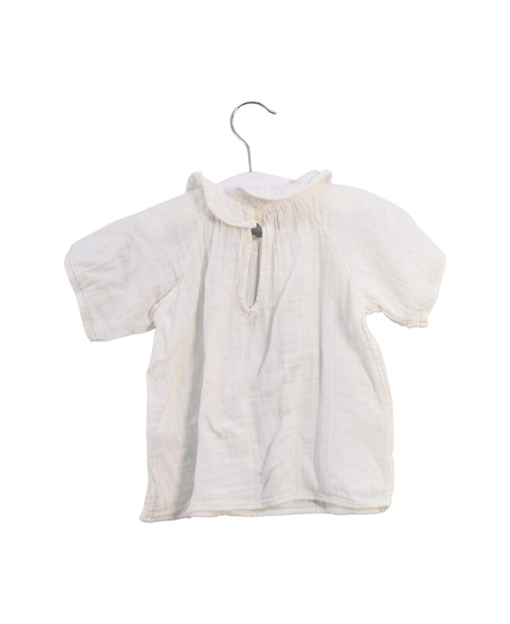 A White Short Sleeve Tops from Petit Bateau in size 18-24M for girl. (Back View)