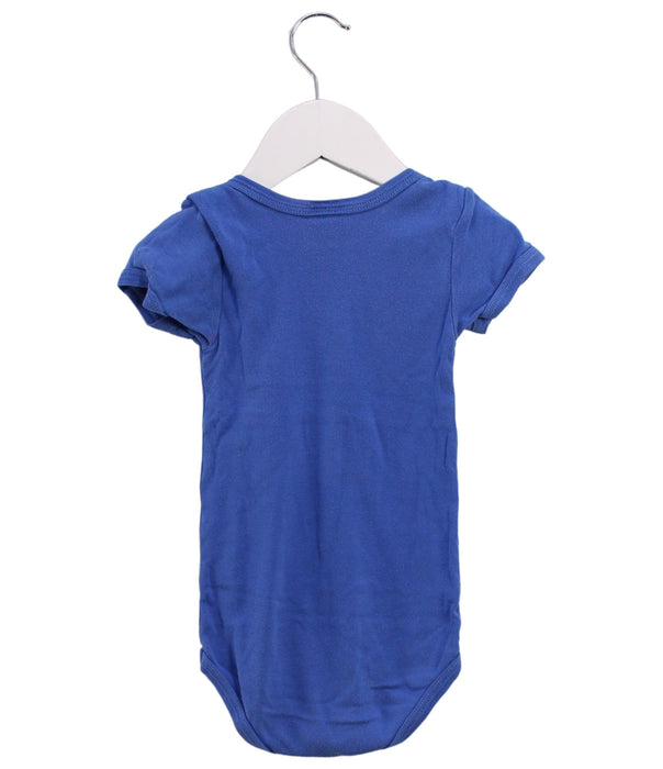 A Blue Short Sleeve Bodysuits from Petit Bateau in size 3T for boy. (Back View)