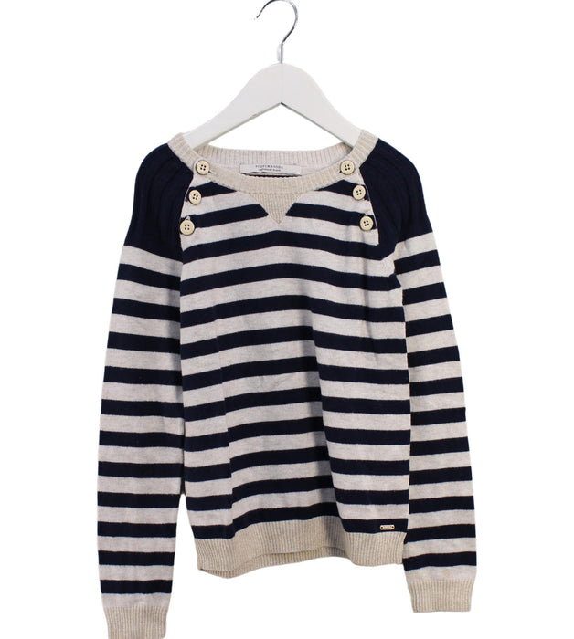 A Navy Knit Sweaters from Scotch & Soda in size 8Y for girl. (Front View)