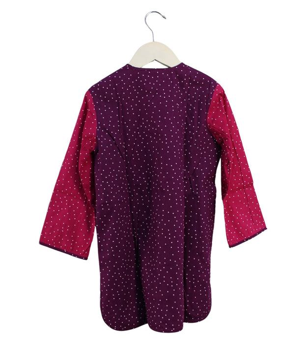 A Purple Long Sleeve Dresses from Tang'Roulou in size 6T for girl. (Back View)