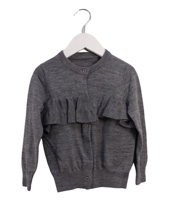 A Grey Cardigans from jnby by JNBY in size 4T for girl. (Front View)