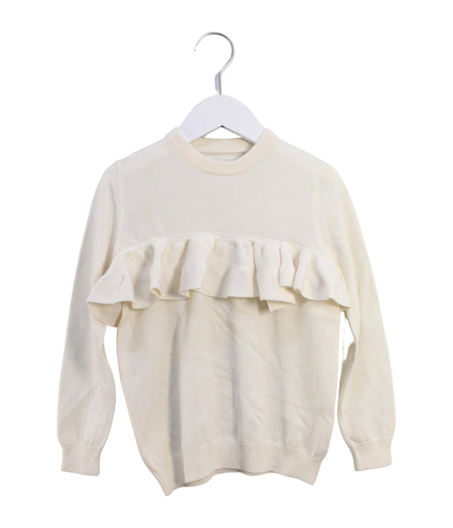 A White Knit Sweaters from jnby by JNBY in size 7Y for girl. (Front View)
