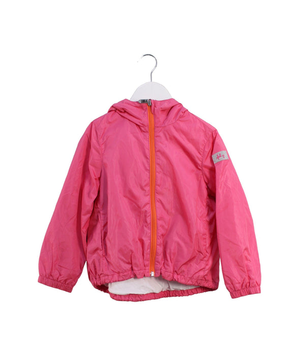 A Pink Lightweight Jackets from Il Gufo in size 6T for girl. (Front View)