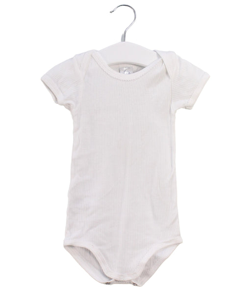 A White Short Sleeve Bodysuits from Petit Bateau in size 6-12M for girl. (Front View)