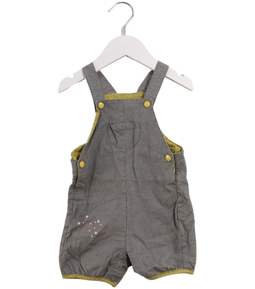 A Grey Overall Shorts from Moulin Roty in size 3-6M for boy. (Front View)