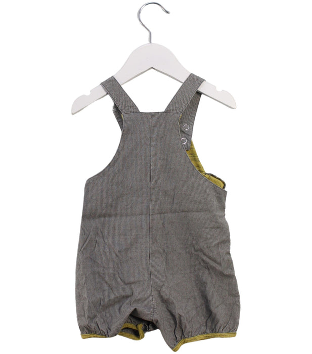 A Grey Overall Shorts from Moulin Roty in size 3-6M for boy. (Back View)