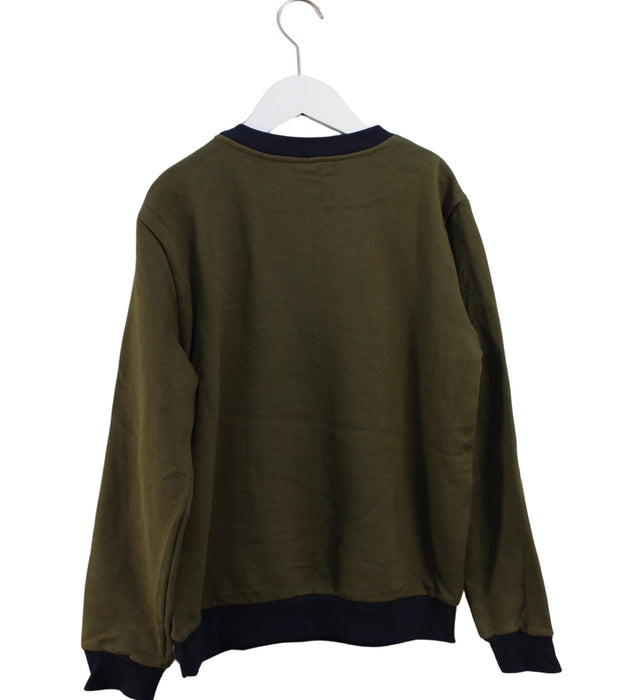 A Green Crewneck Sweatshirts from Petit Bateau in size 12Y for boy. (Back View)