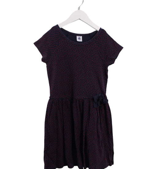 A Navy Short Sleeve Dresses from Petit Bateau in size 8Y for girl. (Front View)
