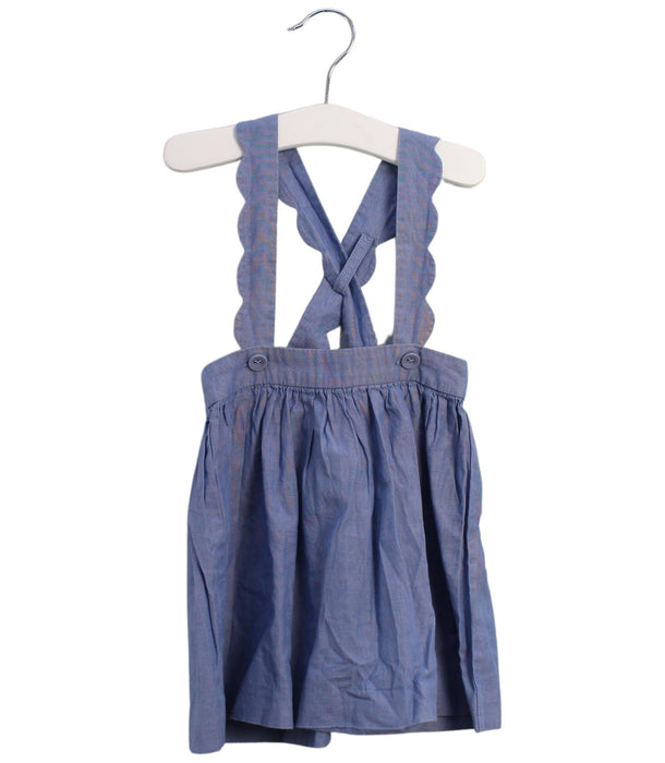 A Blue Overall Dresses from Jacadi in size 18-24M for girl. (Front View)