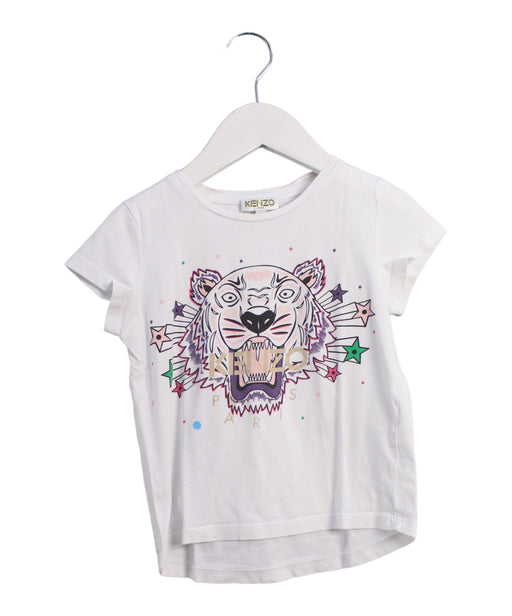 A White Short Sleeve T Shirts from Kenzo in size 4T for girl. (Front View)