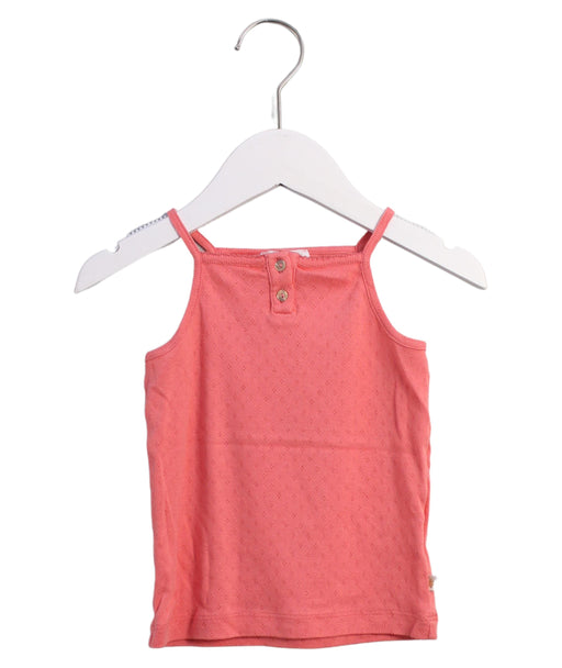 A Pink Sleeveless Tops from Les Enfantines in size 4T for girl. (Front View)