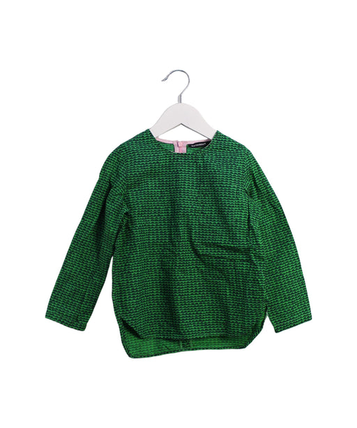 A Green Long Sleeve Tops from Marimekko in size 2T for girl. (Front View)