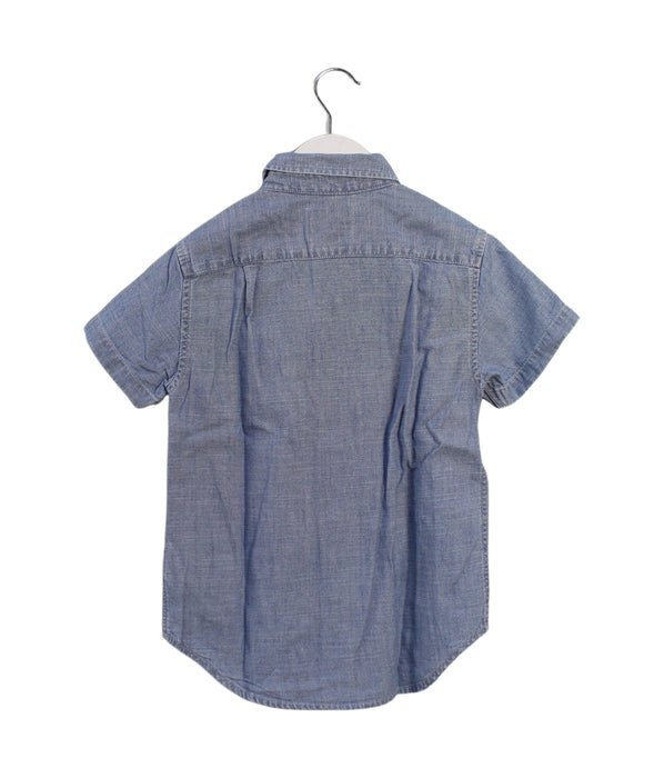 A Blue Shirts from Crewcuts in size 4T for boy. (Back View)