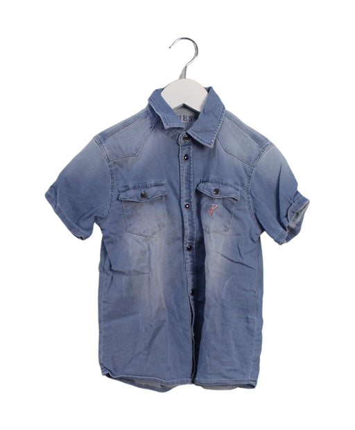 A Blue Shirts from Guess in size 6T for boy. (Front View)