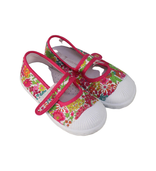 A Pink Slip Ons from Jacadi in size 18-24M for girl. (Front View)