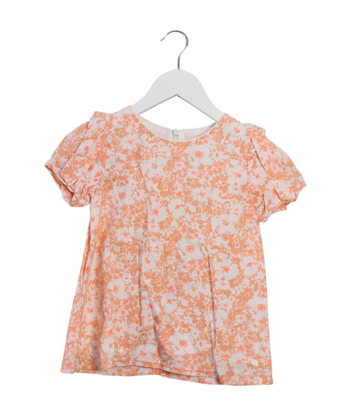 A Orange Short Sleeve Tops from Chloe in size 6T for girl. (Front View)