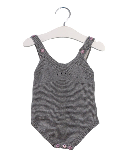 A Grey Sleeveless Bodysuits from Stella McCartney in size 3-6M for girl. (Front View)