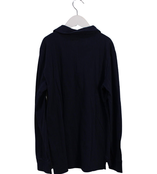 A Navy Long Sleeve Polos from Crewcuts in size 12Y for boy. (Back View)