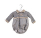 A Grey Long Sleeve Bodysuits from Dr. Kid in size 0-3M for girl. (Front View)