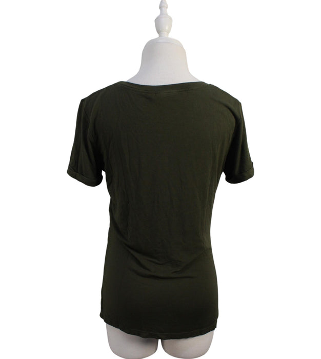 A Green Short Sleeve T Shirts from Mayarya in size M for maternity. (Back View)