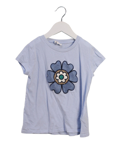 A Blue Short Sleeve T Shirts from Seed in size 6T for girl. (Front View)