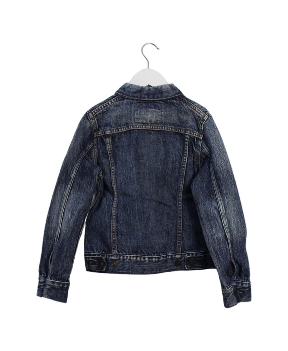 A Blue Lightweight Jackets from Denim Dungaree in size 7Y for girl. (Back View)