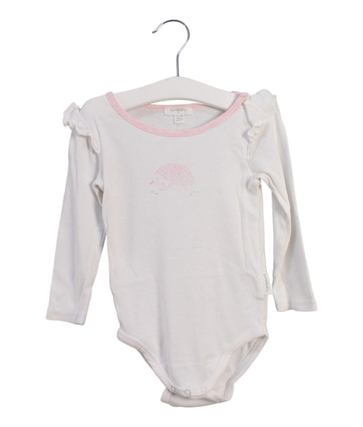 A Ivory Long Sleeve Bodysuits from Purebaby in size 12-18M for girl. (Front View)