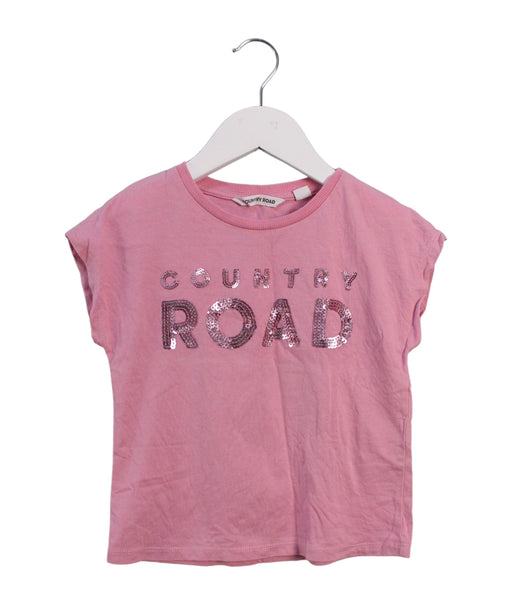 A Pink Short Sleeve T Shirts from Country Road in size 3T for girl. (Front View)