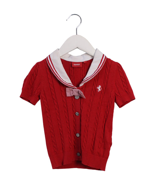 A Red Shirts from Ferrari in size 6T for boy. (Front View)