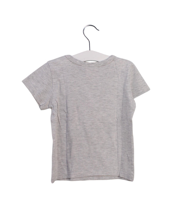 A Grey Short Sleeve T Shirts from Bonton in size 4T for girl. (Back View)