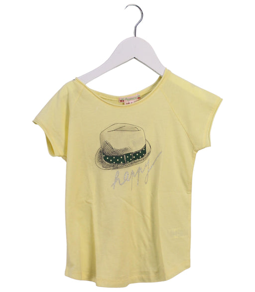 A Yellow Short Sleeve T Shirts from Bonpoint in size 6T for girl. (Front View)