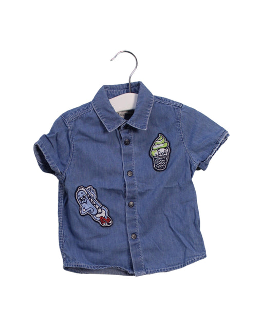 A Blue Shirts from Kenzo in size 6-12M for boy. (Front View)