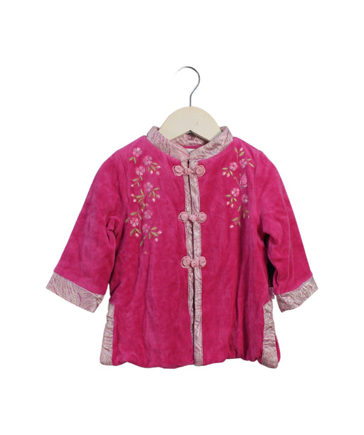 A Pink Lightweight Jackets from Mides in size 12-18M for girl. (Front View)