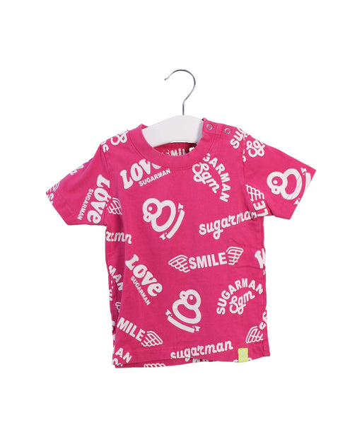A Pink Short Sleeve T Shirts from Sugarman in size 2T for girl. (Front View)