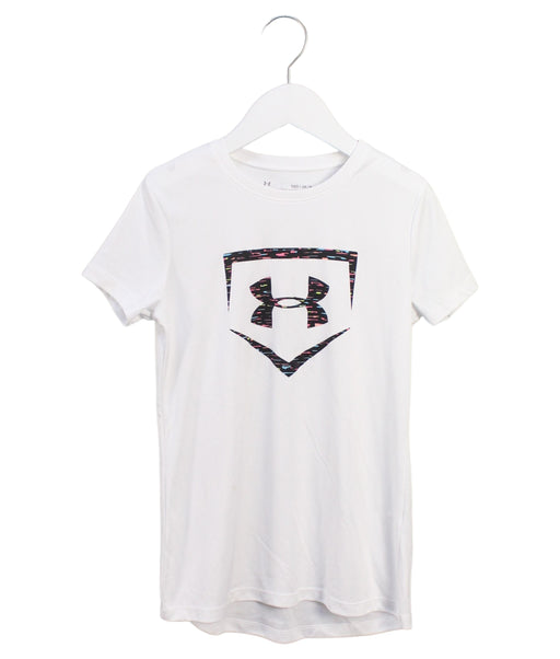 A White Short Sleeve T Shirts from Under Armour in size 10Y for boy. (Front View)