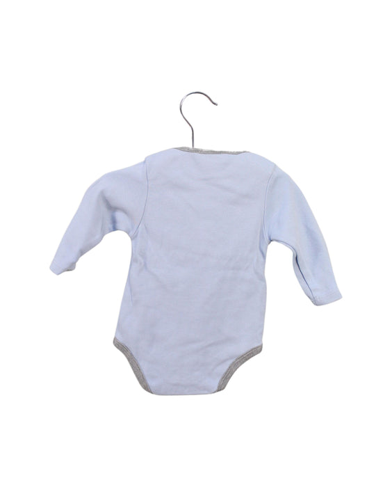 A Blue Long Sleeve Bodysuits from Armani in size 0-3M for boy. (Back View)