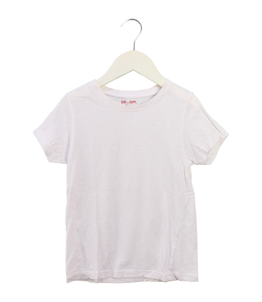 A White Short Sleeve T Shirts from DPAM in size 5T for girl. (Front View)