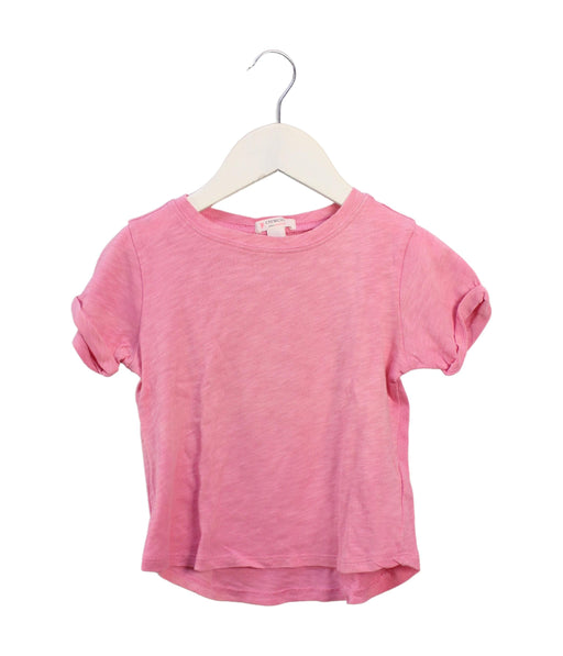 A Pink Short Sleeve T Shirts from Crewcuts in size 2T for girl. (Front View)