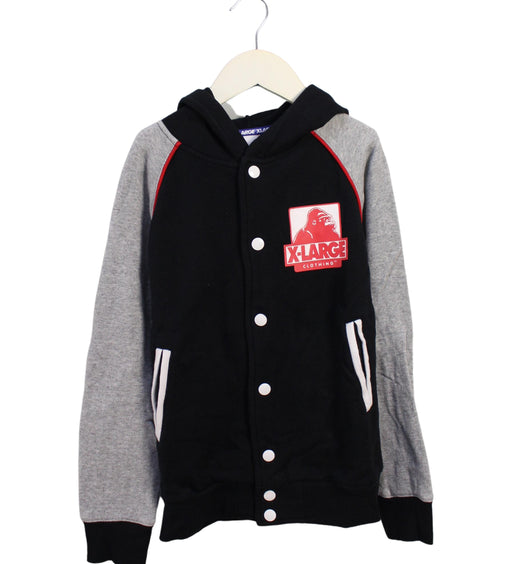 A Black Lightweight Jackets from XLARGE Kids in size 7Y for boy. (Front View)