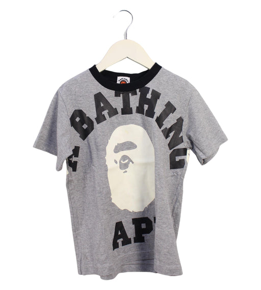 A Grey Short Sleeve T Shirts from BAPE KIDS in size 5T for boy. (Front View)