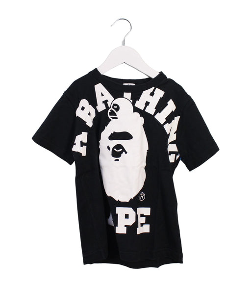 A Black Short Sleeve T Shirts from BAPE KIDS in size 5T for boy. (Front View)