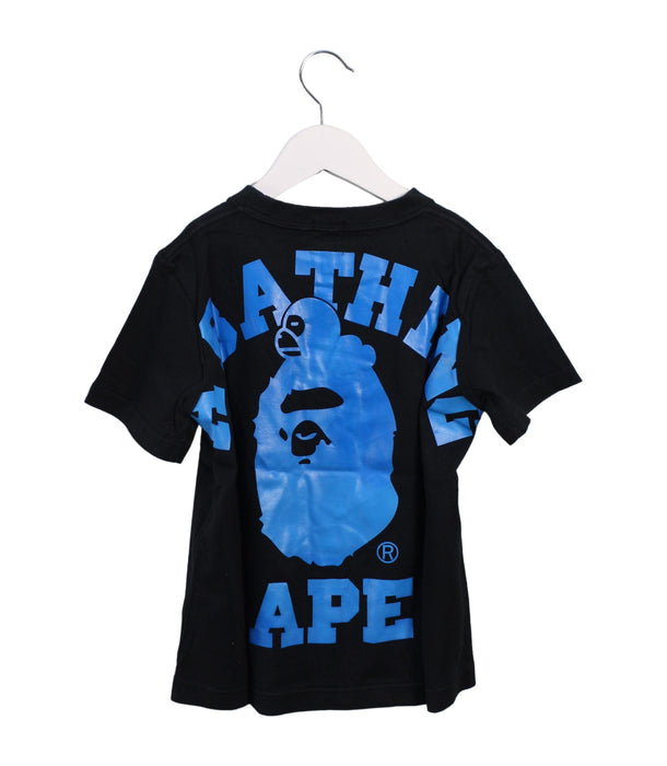 A Black Short Sleeve T Shirts from BAPE KIDS in size 5T for boy. (Back View)