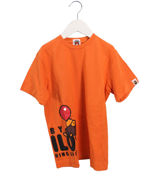 A Orange Short Sleeve T Shirts from BAPE KIDS in size 7Y for boy. (Front View)