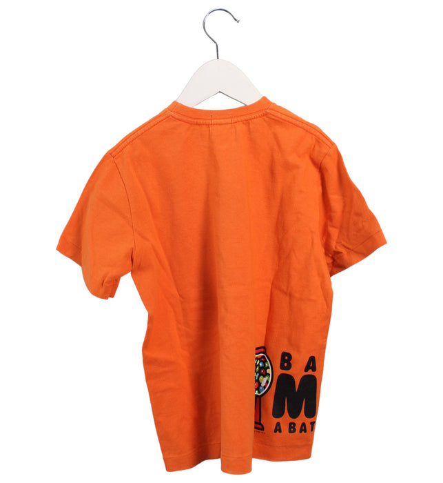 A Orange Short Sleeve T Shirts from BAPE KIDS in size 7Y for boy. (Back View)