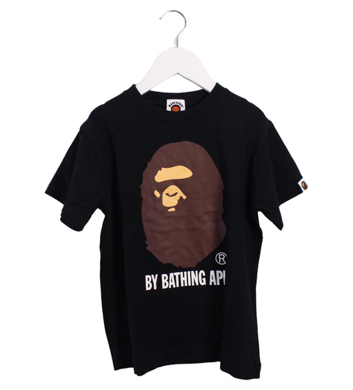 A Black Short Sleeve T Shirts from BAPE KIDS in size 7Y for boy. (Front View)