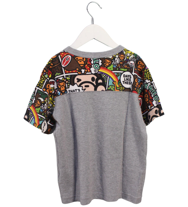 A Grey Short Sleeve T Shirts from BAPE KIDS in size 7Y for boy. (Back View)