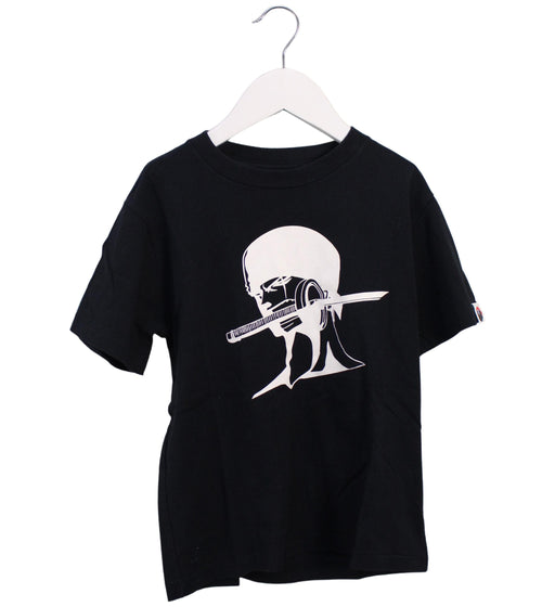 A Black Short Sleeve T Shirts from BAPE KIDS in size 7Y for boy. (Front View)
