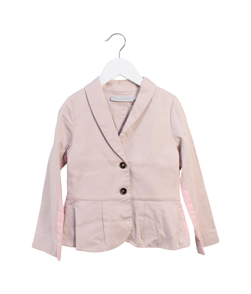 A Pink Lightweight Jackets from Dior in size 6T for girl. (Front View)