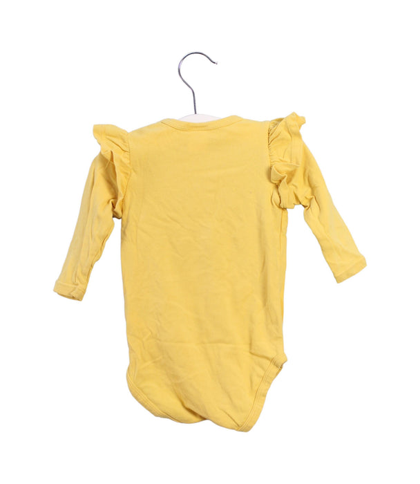 A Yellow Long Sleeve Bodysuits from Seed in size 3-6M for girl. (Back View)